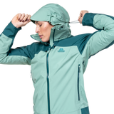 Mountain Equipment Tacul Women's Jacket in Lichen/Deep Teal - Adjustable Cord