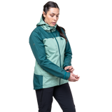 Mountain Equipment Tacul Women's Jacket in Lichen/Deep Teal - Adjustable Cuff