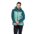 Mountain Equipment Tacul Women's Jacket in Lichen/Deep Teal - Cuff