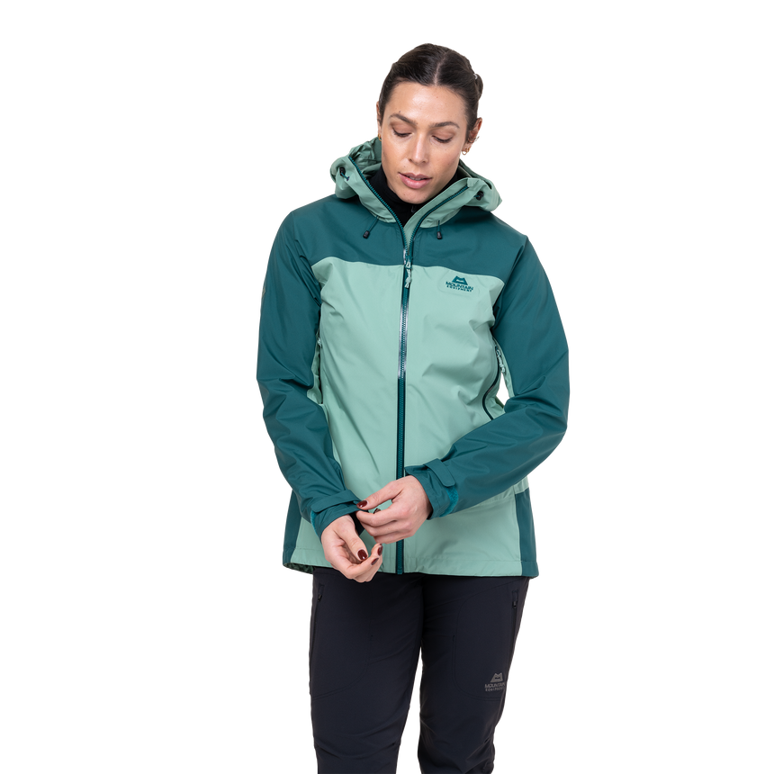 Mountain Equipment Tacul Women's Jacket in Lichen/Deep Teal - Cuff