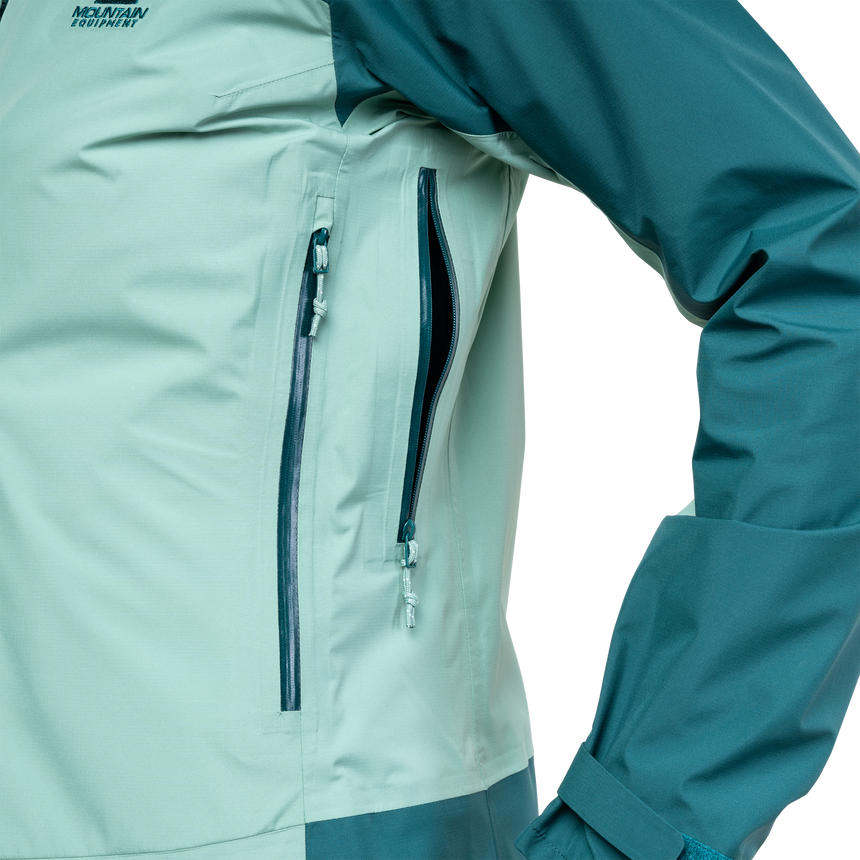 Mountain Equipment Tacul Women's Jacket in Lichen/Deep Teal - Pockets
