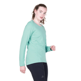 Mountain Equipment Tempi Women's LS Tee in Aqua - Back view