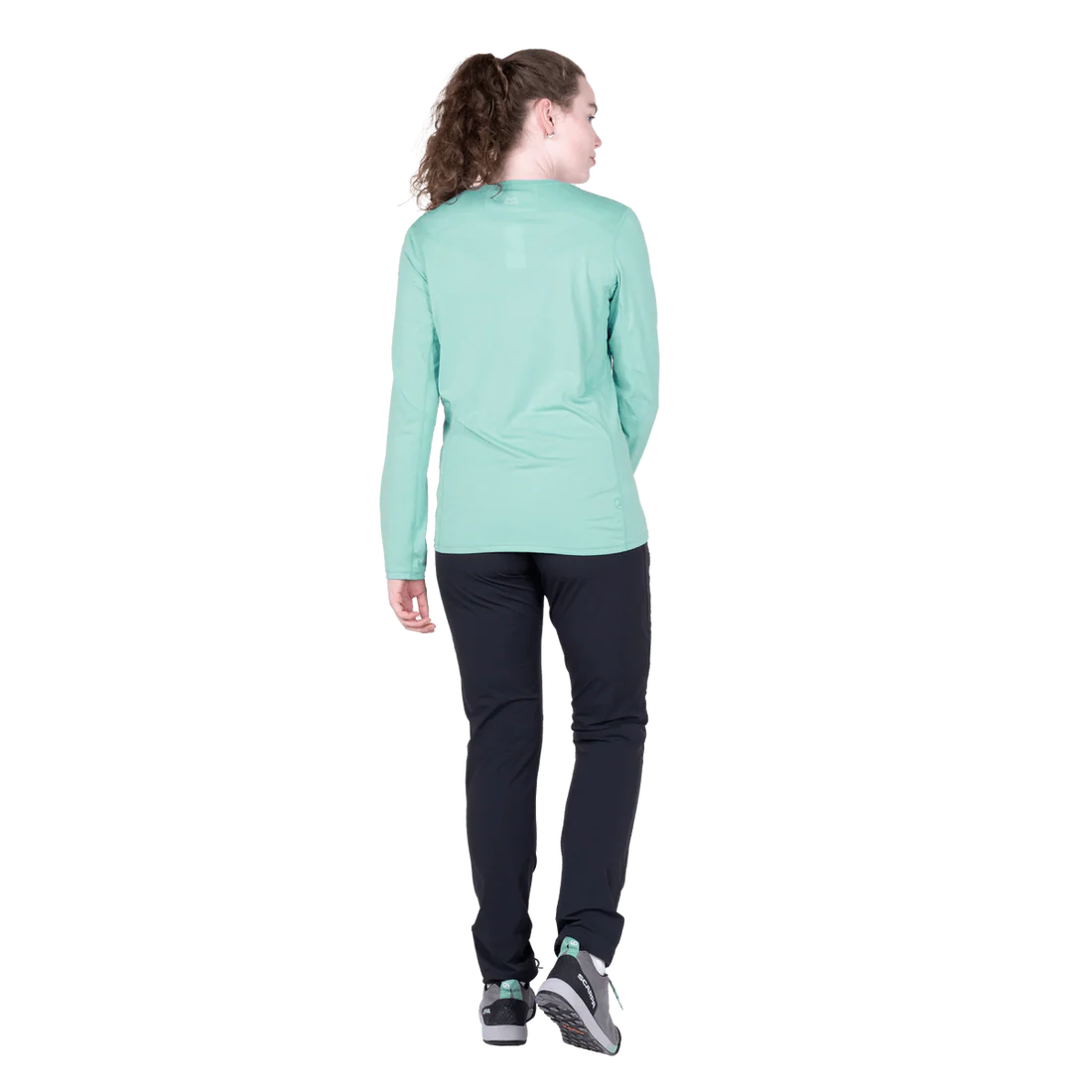 Mountain Equipment Tempi Women's LS Tee in Aqua - Side view