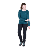 Mountain Equipment Tempi Women's LS Tee in Majolica Blue - Back view