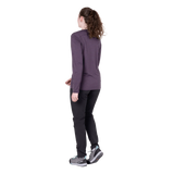 Mountain Equipment Tempi Women's LS Tee in Nightshade - Back walking