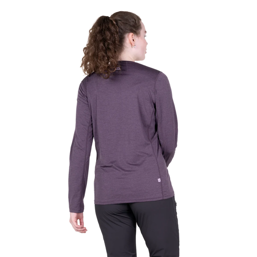Mountain Equipment Tempi Women's LS Tee in Nightshade - Back view
