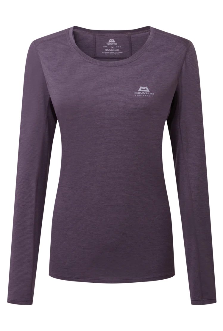 Mountain Equipment Tempi Women's LS Tee in Nightshade - Flat front