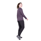 Mountain Equipment Tempi Women's LS Tee in Nightshade - Front walking