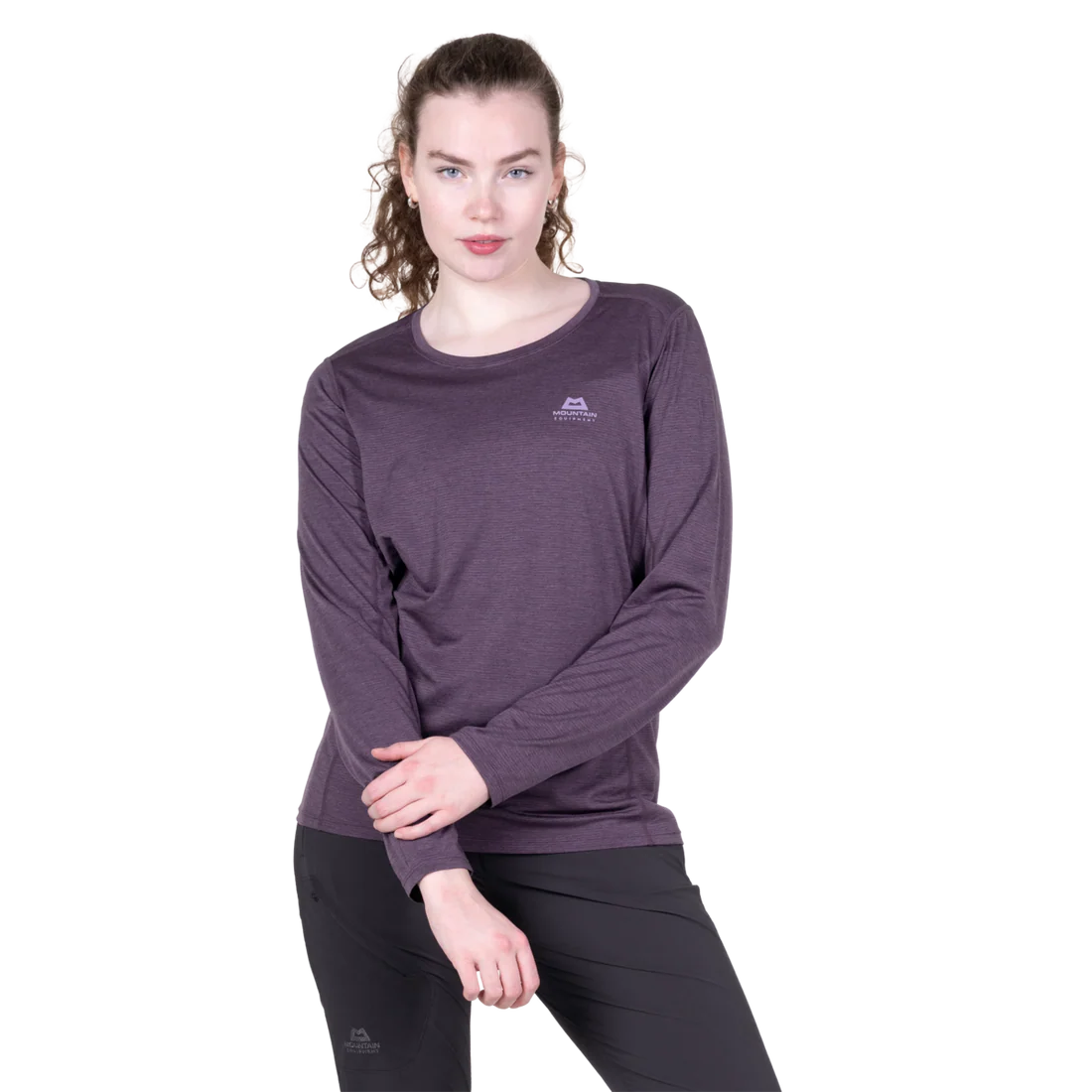 Mountain Equipment Tempi Women's LS Tee in Nightshade - Front view