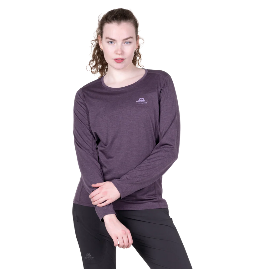 Mountain Equipment Tempi Women's LS Tee in Nightshade - Front view
