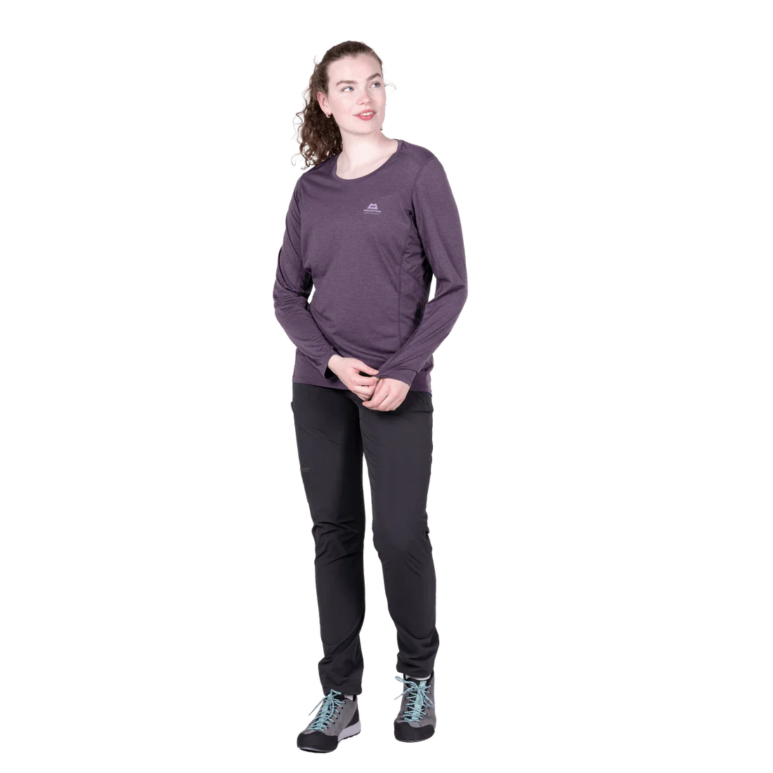 Mountain Equipment Tempi Women's LS Tee in Nightshade - Side view
