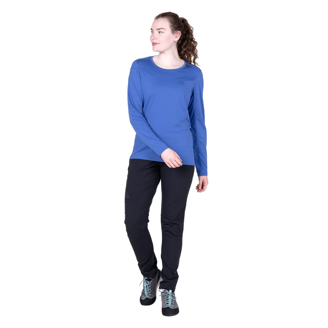 Mountain Equipment Tempi Women's LS Tee in Vivid Blue - Back view