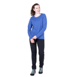 Mountain Equipment Tempi Women's LS Tee in Vivid Blue - Side view