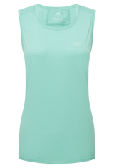 Mountain Equipment Tempi Women's Tank in Aqua - Flat front