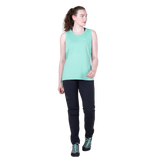 Mountain Equipment Tempi Women's Tank in Aqua - Front walking