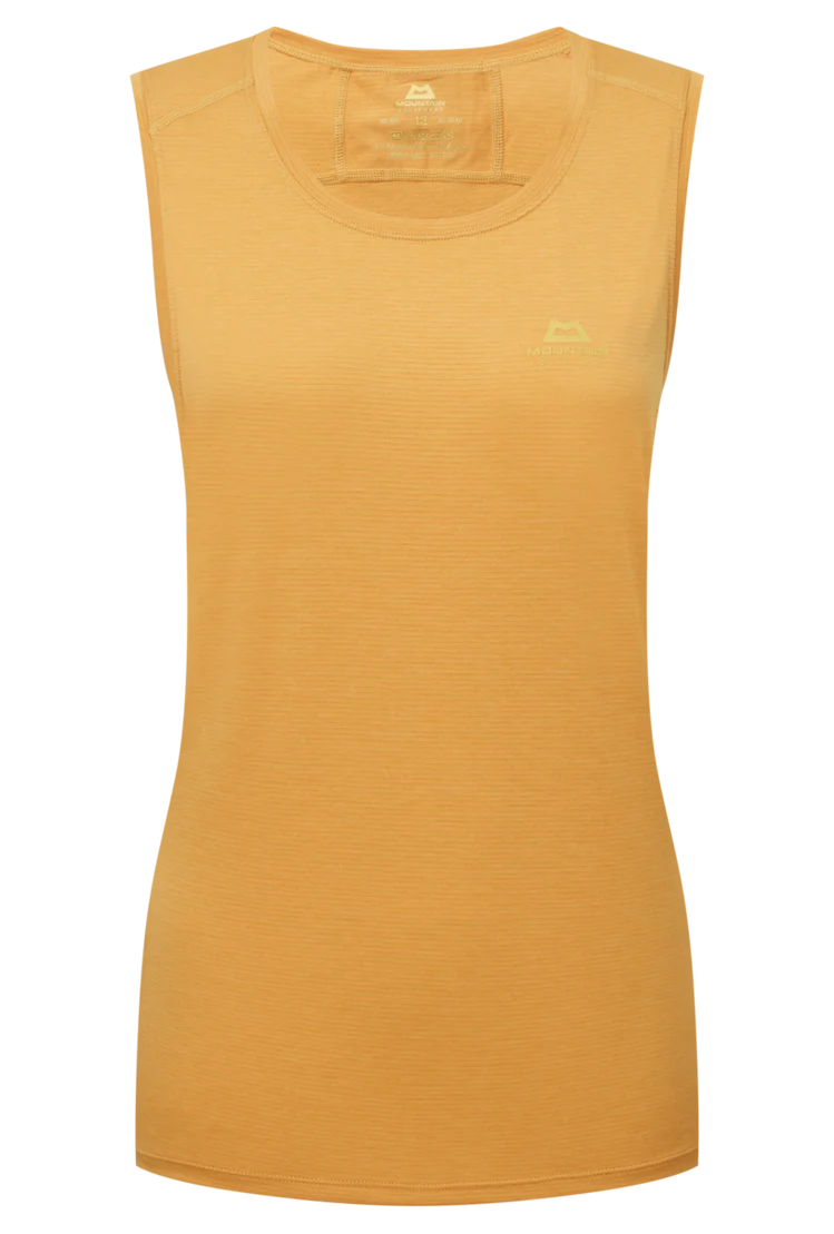 Mountain Equipment Tempi Women's Tank in Butterscotch - Flat front