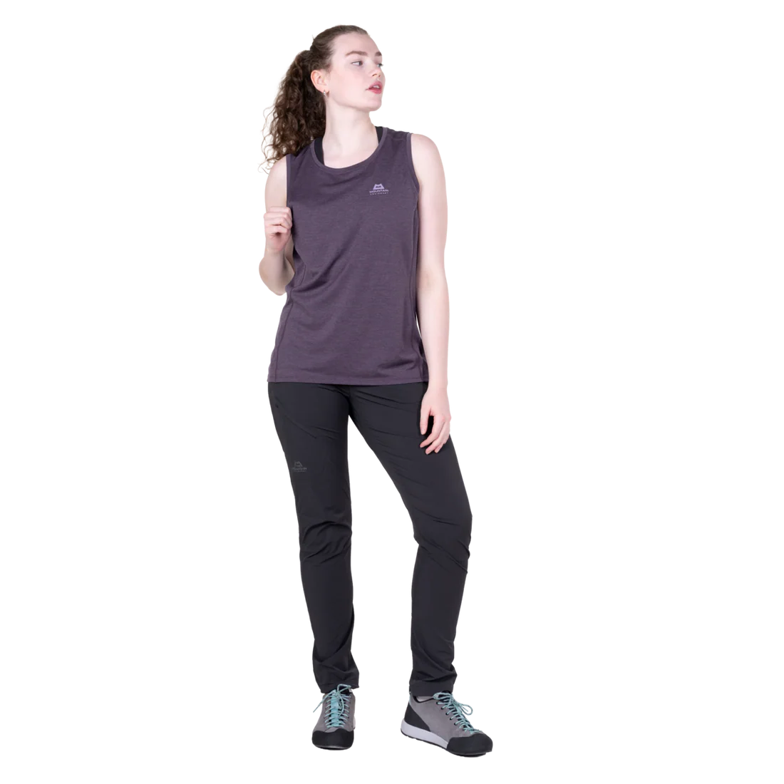 Mountain Equipment Tempi Women's Tank in Nightshade - Side walking