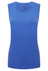 Mountain Equipment Tempi Women's Tank in Vivid Blue - Flat front
