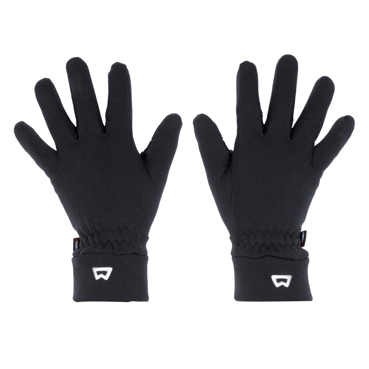 Mountain Equipment Touch Screen Grip Gloves in Black - Palm and Back of Hand