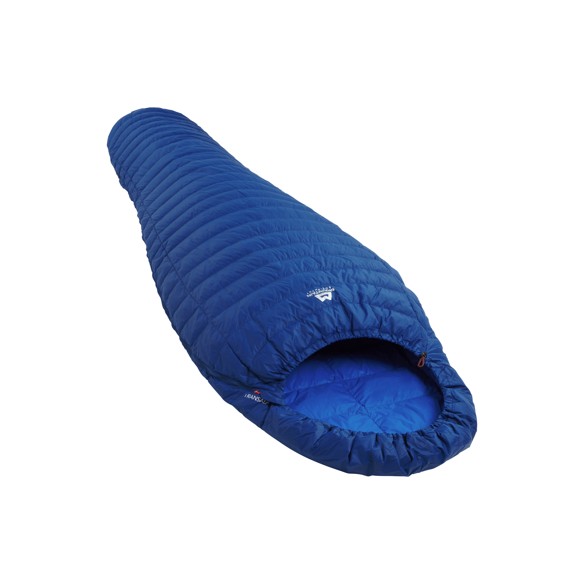 Mountain Equipment TransAlp Sleeping Bag in Admiral Blue - Flat Lay