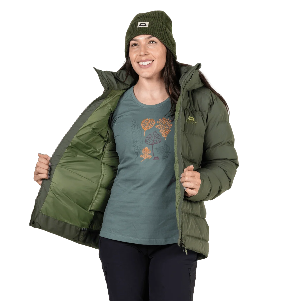 Mountain Equipment Tromso Women's Jacket in Buckthorn - On Model Open Front