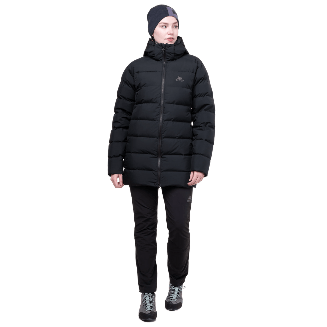 Mountain Equipment Tromso Women's Parka in Black - Front Fit
