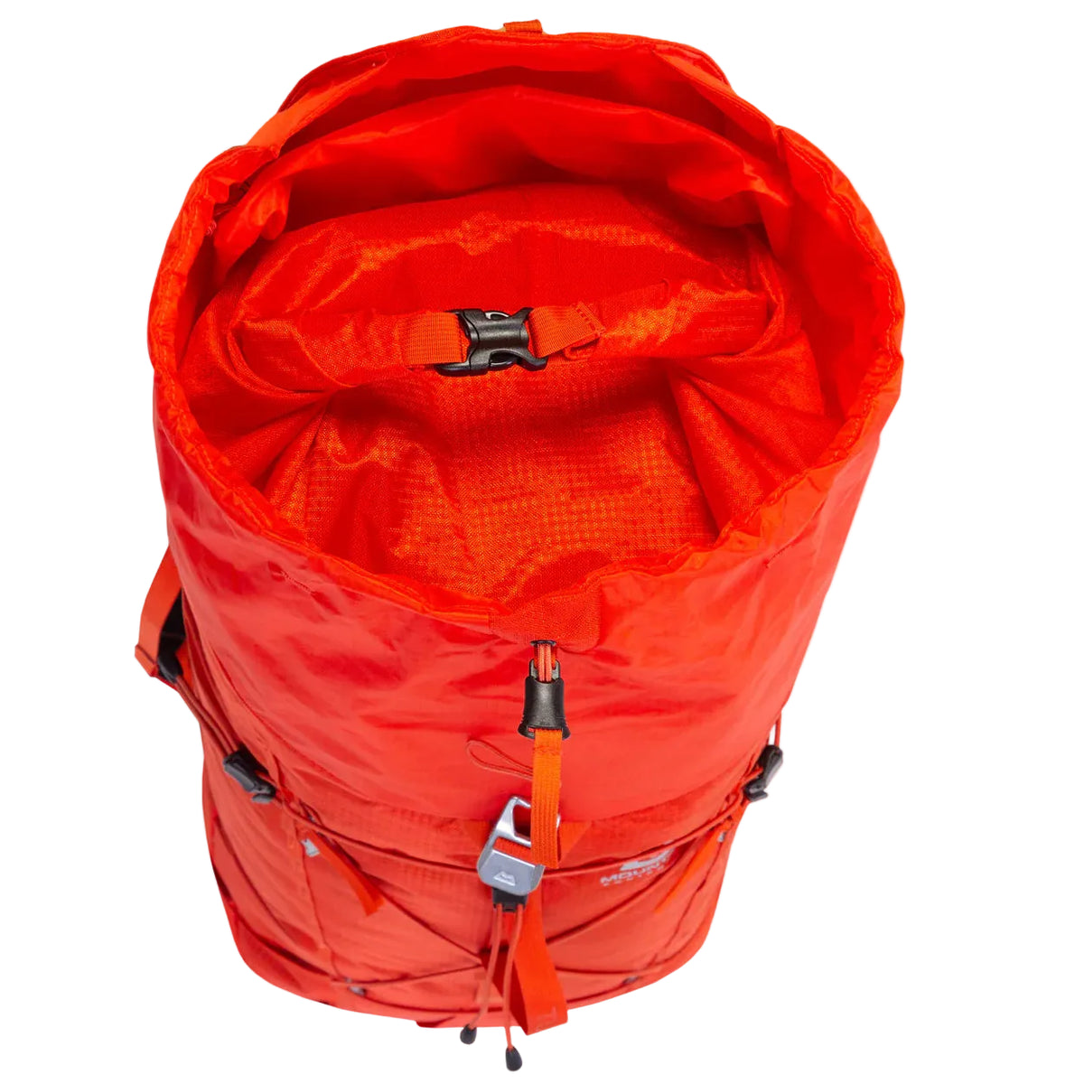 Mountain Equipment Tupilak 37+ Backpack in Magma - Cowl Lid Open Detail