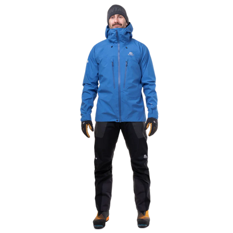 Mountain Equipment Tupilak Men's GORE-TEX Jacket in Atlantic Blue - Front View on Model