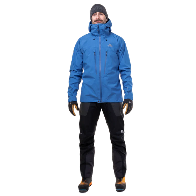 Mountain Equipment Tupilak Men's GORE-TEX Jacket in Atlantic Blue - Front View on Model