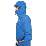 Mountain Equipment Tupilak Men's GORE-TEX Jacket in Atlantic Blue - Side View on Model