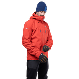 Mountain Equipment Tupilak Men's GORE-TEX Jacket in Chili Red - Front Angle View on Model