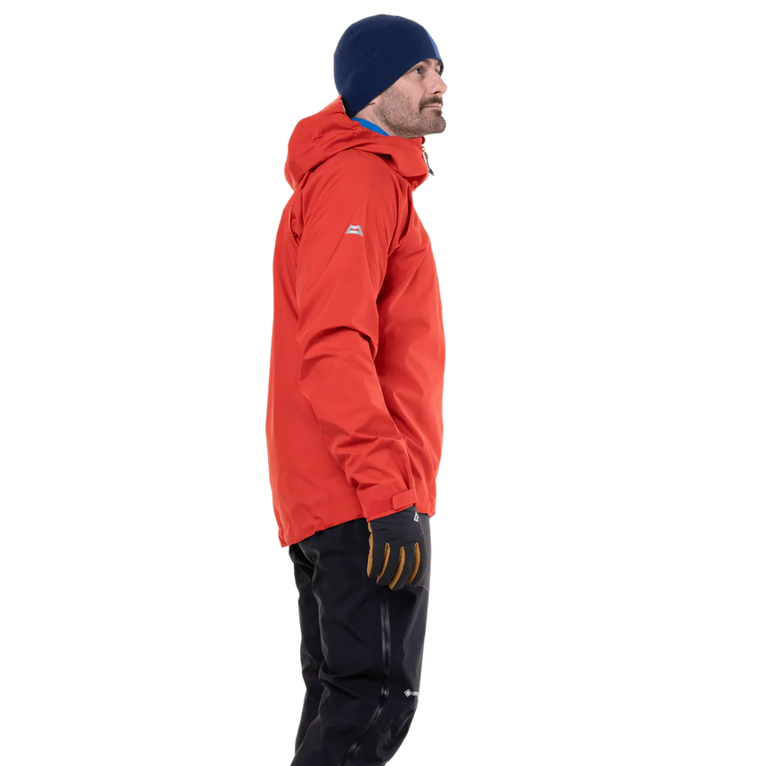 Mountain Equipment Tupilak Men's GORE-TEX Jacket in Chili Red - Side View on Model