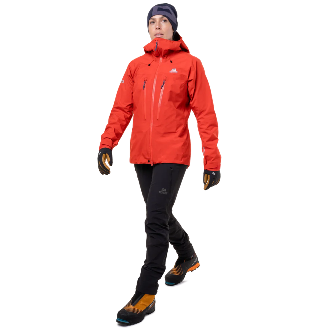 Mountain Equipment Tupilak Women's GORE-TEX Jacket in Chili Red - Full Length View on Model
