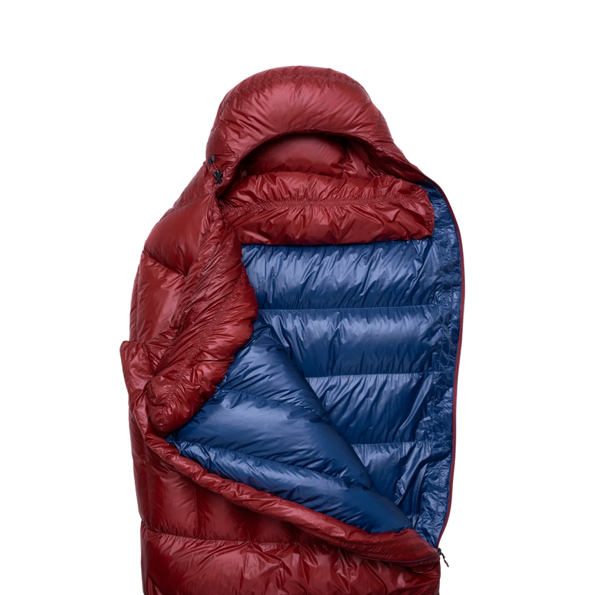 Mountain Equipment Xenith III Sleeping Bag in Merlot - Open