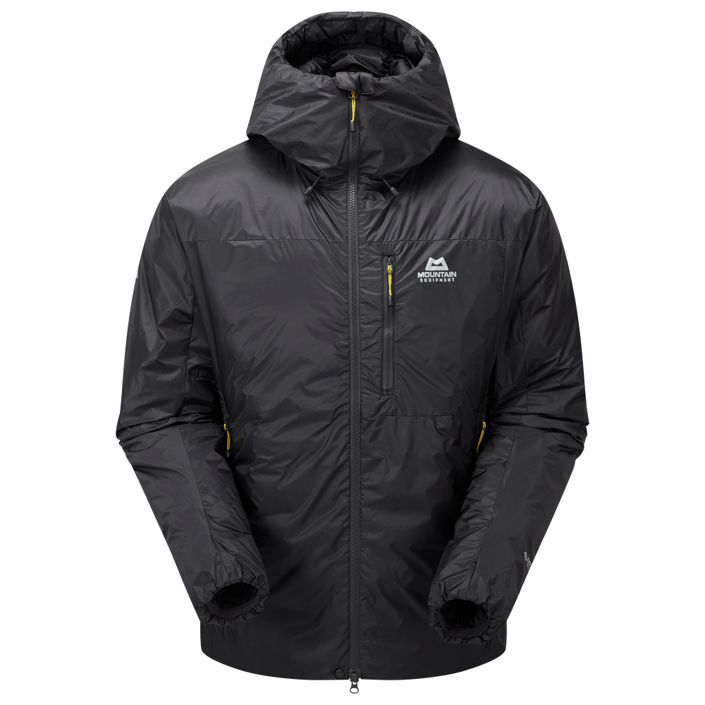 Mountain Equipment Xeros Men's Jacket in Obsidian - Flat Lay Front