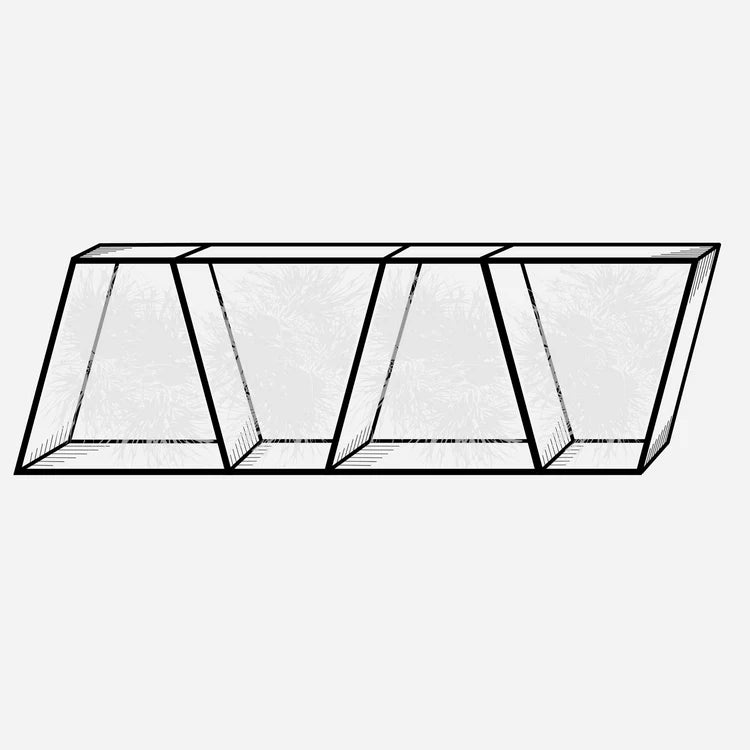 Mountain Equipment Xeros Sleeping Bag - Trapezoid Baffle Diagram