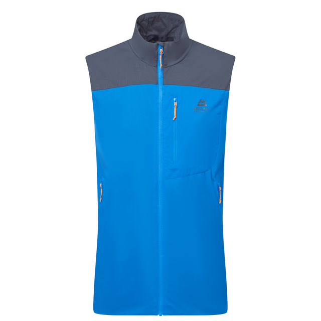 Mountain Equipment Aerotherm Men's Vest Outdoor Action Atlantic/Blue Nights- Front