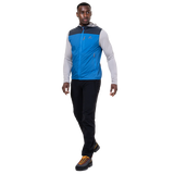Mountain Equipment Aerotherm Men's Vest Outdoor Action Atlantic/Blue Nights- Front Fit