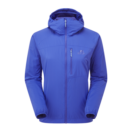 Mountain Equipment Aerotherm Women's Jacket Outdoor Action Vivid Blue- Front