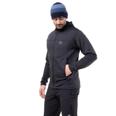 Mountain Equipment Apiro Hooded Men's Jacket Outdoor Action Black- 2 zipped hand warmer pockets