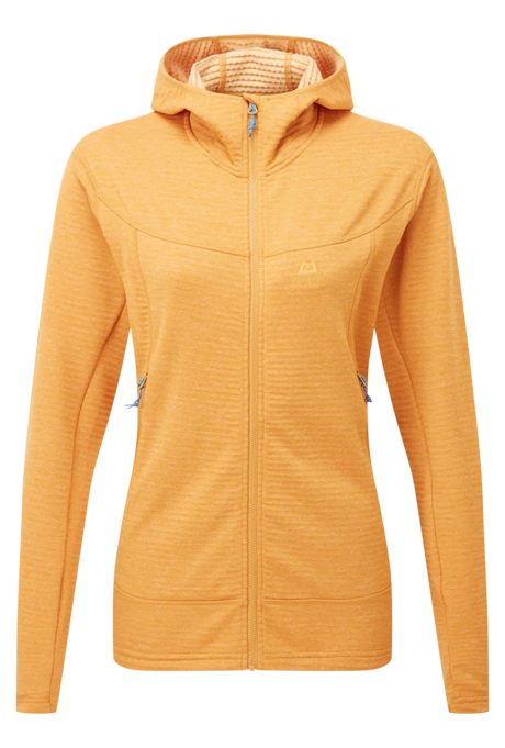 Mountain Equipment Apiro Hooded Women's Jacket Outdoor Action Butterscotch- Front