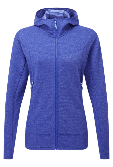 Mountain Equipment Apiro Hooded Women's Jacket Outdoor Action Clematis- Front