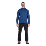 Mountain Equipment Apiro Jacket Blue Model Front Outdoor Action