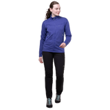 Mountain Equipment Apiro Women's Jacket Outdoor Action Clematis- Front Fit on Model