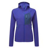 Mountain Equipment Arrow Hooded Women's Jacket Outdoor Action Clematis/Dusk- Front