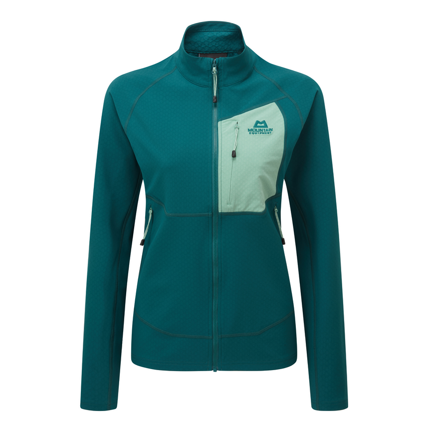 Mountain Equipment Arrow Women's Jacket Outdoor Action Deep Teal/Lichen- Front