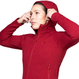 Mountain Equipment Braldu Hooded Women's Jacket Outdoor Action Merlot- Self-fabric Hood