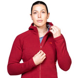 Mountain Equipment Braldu Hooded Women's Jacket Outdoor Action Merlot- YKK® Centre Front Zip