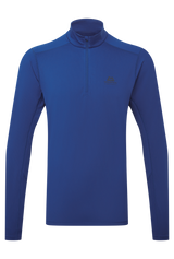 Mountain Equipment Cerrig Men's LS Zip T Outdoor Action Admiral Blue- Front