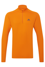 Mountain Equipment Cerrig Men's LS Zip T Outdoor Action Rust- Front